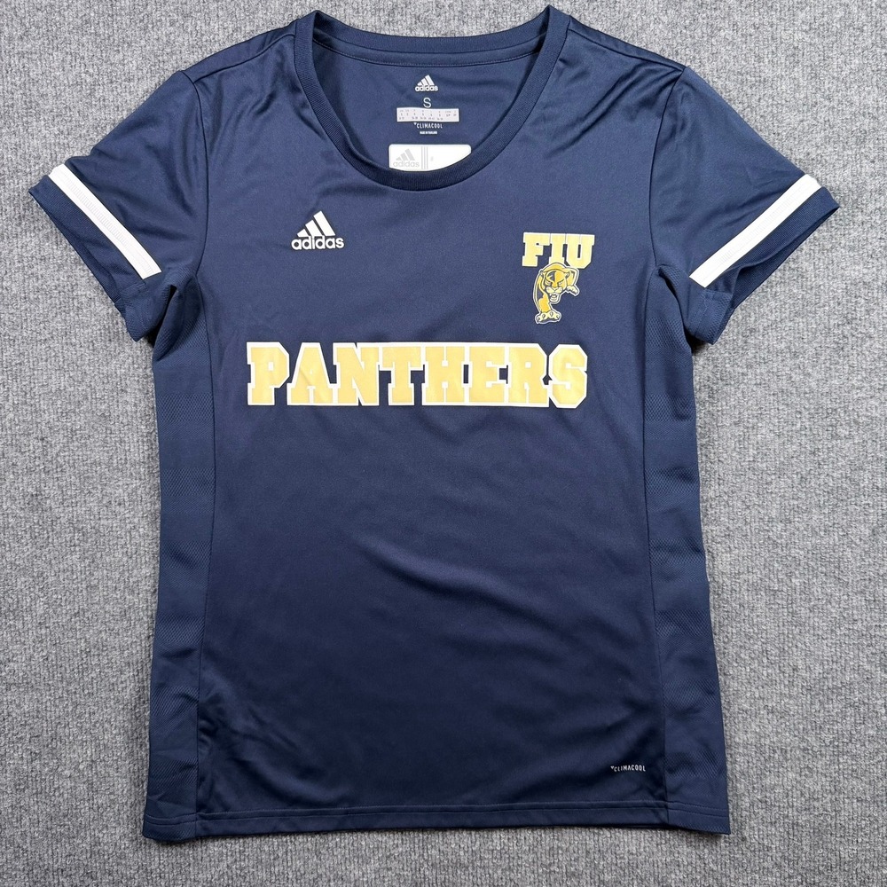 Adidas FIU Panthers Shirt Women Small Navy Blue Climacool Training Jersey